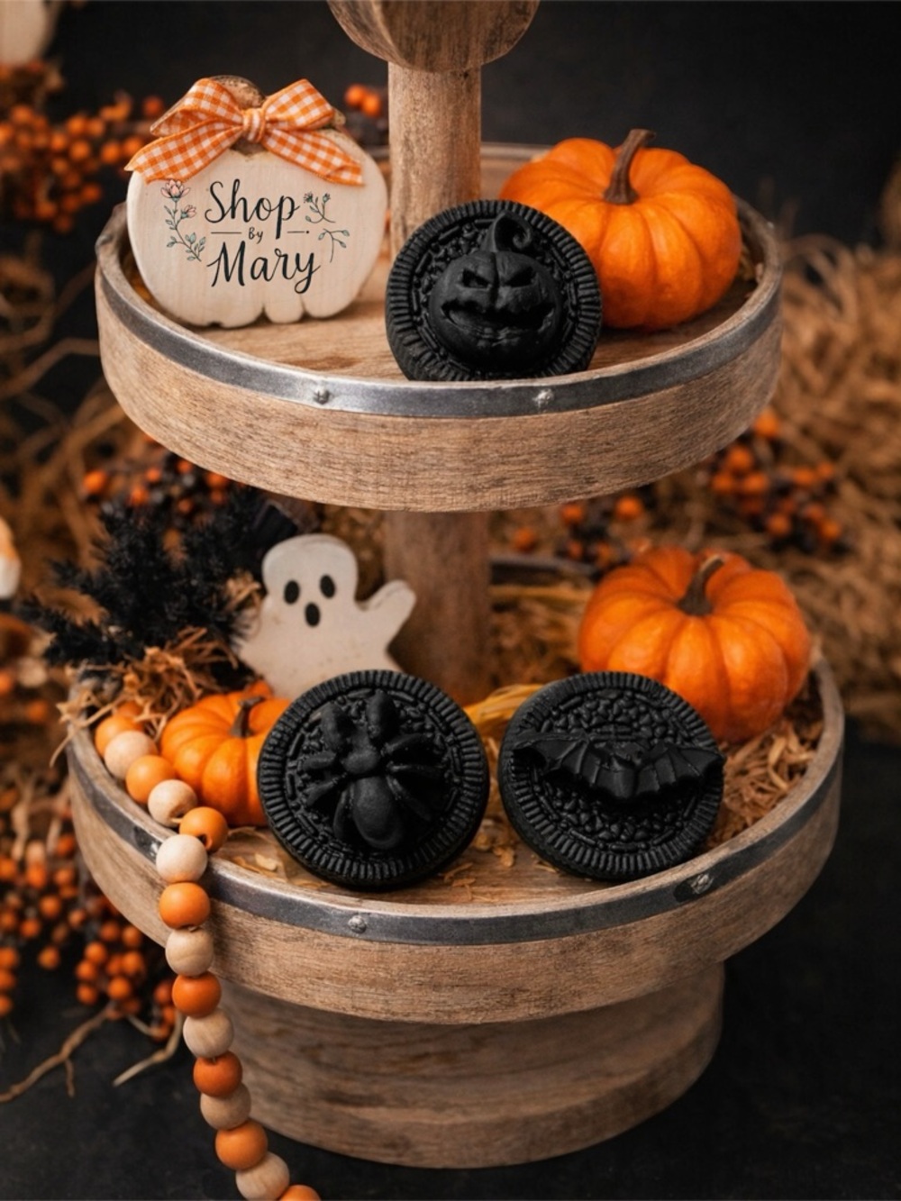 🆕 Halloween Faux Cookies | Tier Tray Decor, Photo Props (Set of 3)